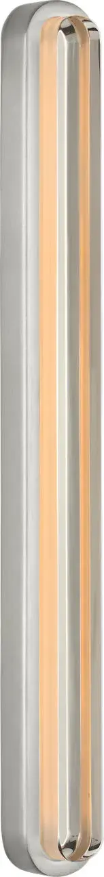 The Emera 18" Vanity by Sean Lavin delivers sophisticated architectural lighting with its flush-mount design and edge-lit crystal diffuser. Perfect for modern bathrooms seeking clean lines and even illumination.