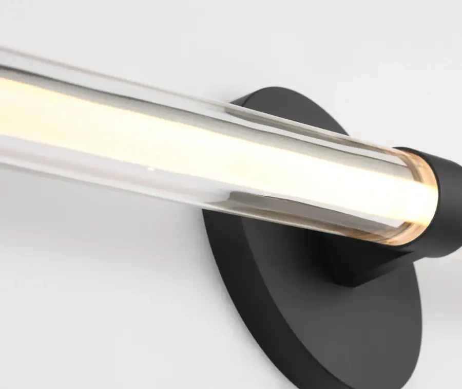 Reiya Round 24" Vanity Light in Nightshade Black - Image 2