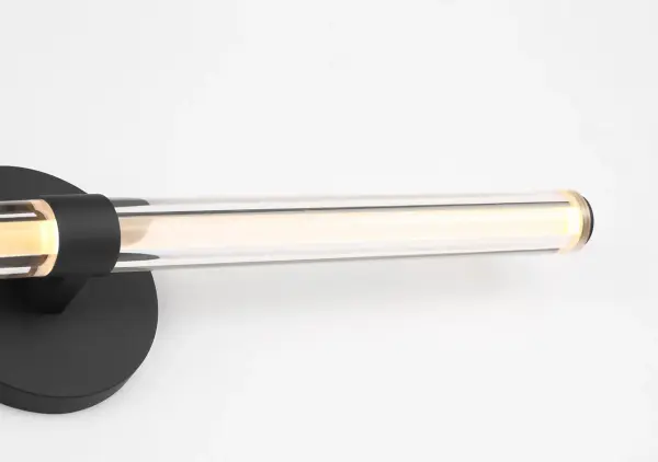 Reiya Round 24" Vanity Light in Nightshade Black - Image 4