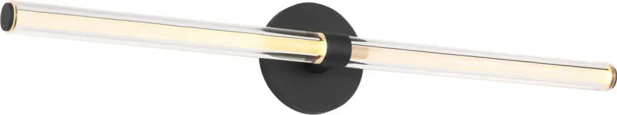 Reiya Round 30" Vanity Light in Nightshade Black - Image 1
