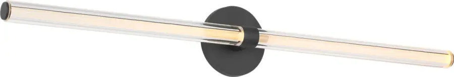 Reiya Round 36" Vanity Light in Nightshade Black - Image 1