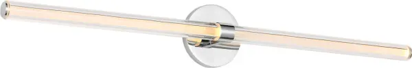 The Reiya Round 36" Vanity delivers sophisticated illumination for grand bathroom spaces. Its layered glass diffuser and round backplate create a cohesive architectural statement, while LED technology ensures consistent, softened light.