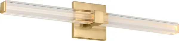 The Reiya Square 24" Vanity combines modern geometry with practical flexibility. Its layered glass construction and square backplate deliver refined illumination, while dual mounting orientation adapts to any bathroom layout.