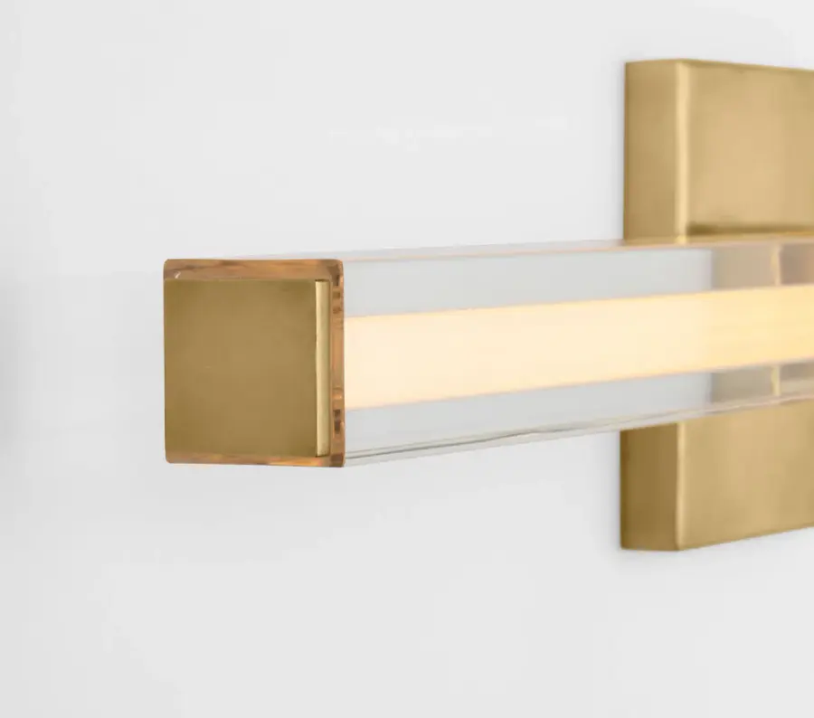 Reiya Square 24" Vanity Light in Hand-Rubbed Antique Brass - Image 3