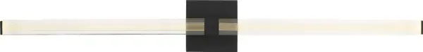 The Reiya Square 36" Vanity delivers architectural clarity with its layered glass diffuser and square backplate. Designed by Sean Lavin, it offers versatile vertical or horizontal mounting for grand vanities and statement installations. - alternate view