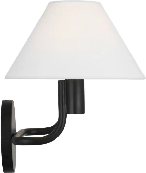 The Colfax Medium Sconce combines transitional elegance with industrial charm through its aged iron finish. Perfect for hallways, bathrooms, and bedrooms, this medium-sized fixture offers timeless appeal at an accessible price point. - alternate view