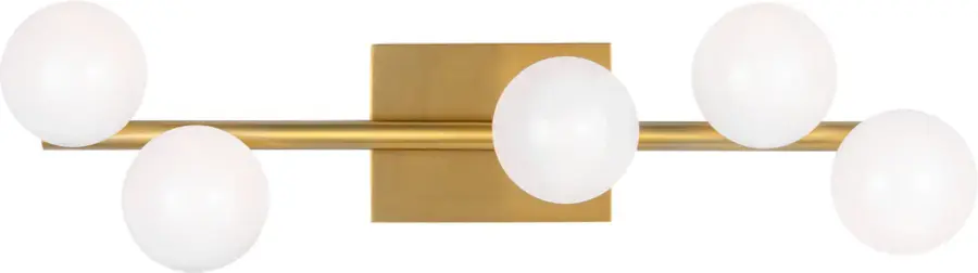 Altair 5-Light Vanity in Burnished Brass - Image 2