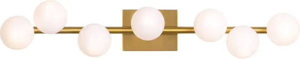 Altair 7-Light Vanity in Burnished Brass - Image 4