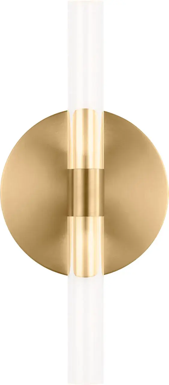 The Silas 10" Sconce combines classic brass warmth with clean contemporary lines. Its compact size and versatile finish make it ideal for bathrooms, hallways, and accent lighting throughout the home. - alternate view