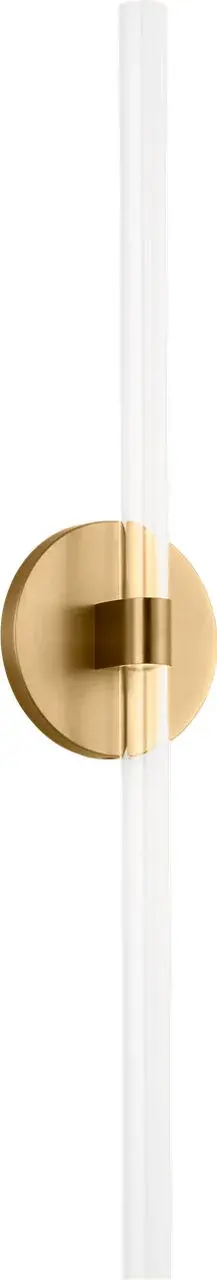 The Silas 24" sconce combines contemporary design with timeless brass warmth. Its linear profile makes it ideal for bathroom vanities and hallways, offering sophisticated task and ambient lighting in a versatile finish.