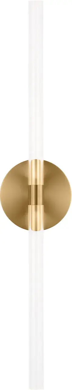 The Silas 24" sconce combines contemporary design with timeless brass warmth. Its linear profile makes it ideal for bathroom vanities and hallways, offering sophisticated task and ambient lighting in a versatile finish. - alternate view