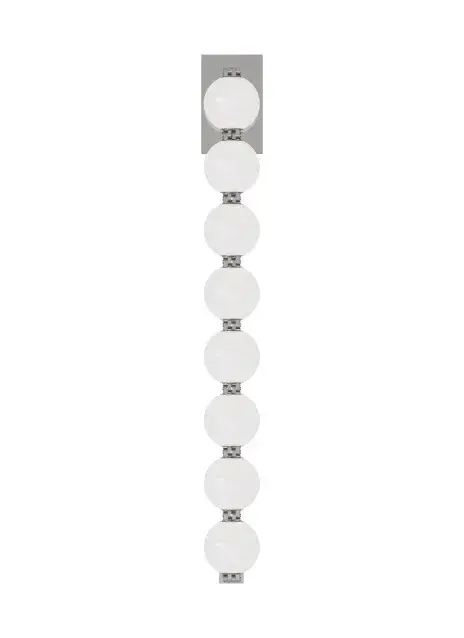 The Perle LED Wall Sconce by Sean Lavin brings sophisticated modern design with its soft milk glass shade and polished nickel finish. Part of the acclaimed Collier Series extension, it delivers warm, diffused illumination ideal for intimate spaces.