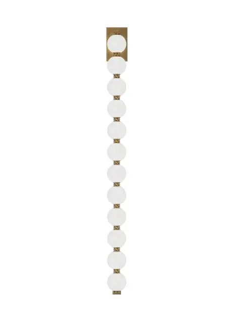 Perle LED Wall Sconce in Natural Brass