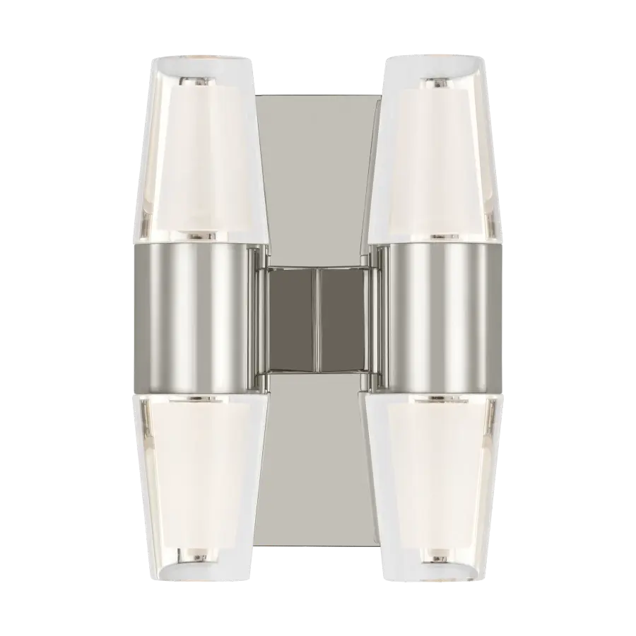 Lassell Double Short Sconce in Polished Nickel - Image 1