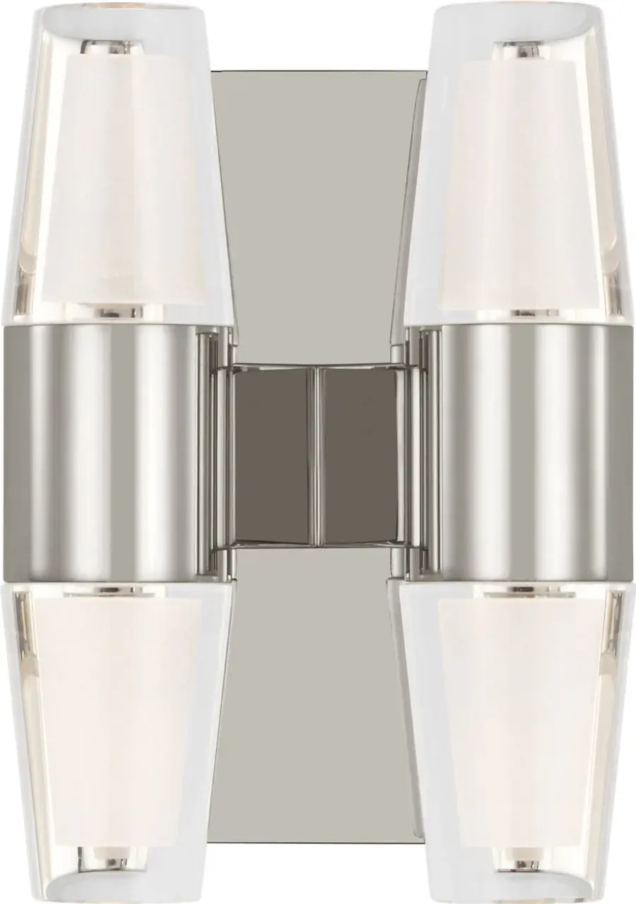 Lassell Double Short Sconce in Polished Nickel - Image 2