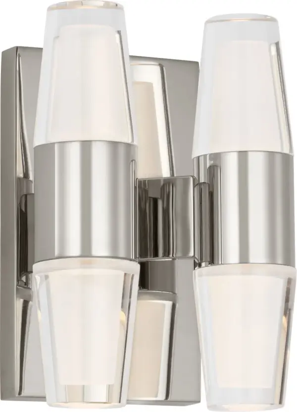 Lassell Double Short Sconce in Polished Nickel - Image 3