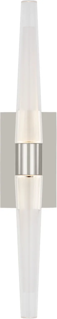 Lassell Single Tall Sconce in Polished Nickel