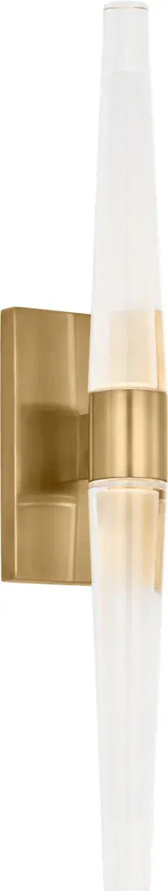 Lassell Single Tall Sconce in Natural Brass - Image 2