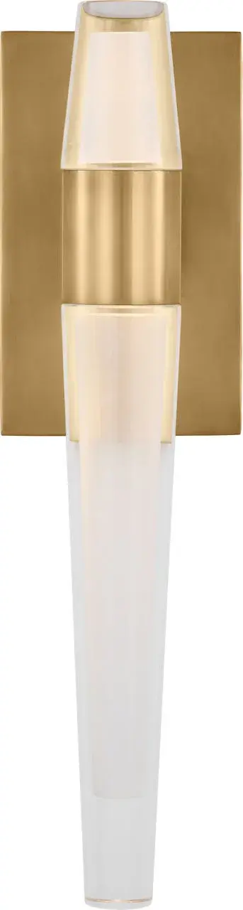 Lassell Single Sconce in Natural Brass