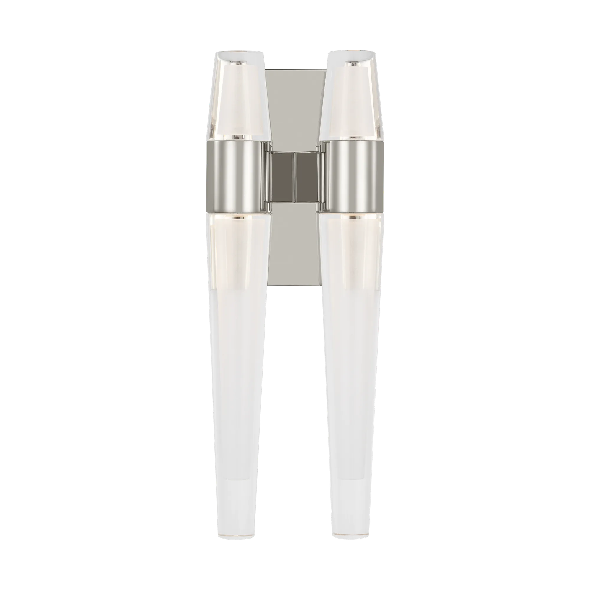 Lassell Double Sconce in Polished Nickel