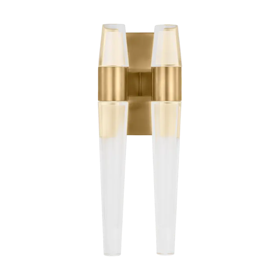 Lassell Double Sconce in Natural Brass - Image 1