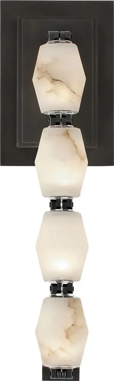 Collier Alabaster 15" Sconce in Bronze - Image 1