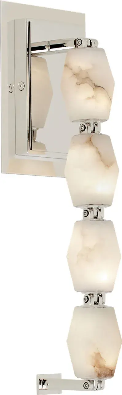 Collier Alabaster 15" Sconce in Polished Nickel - Image 3