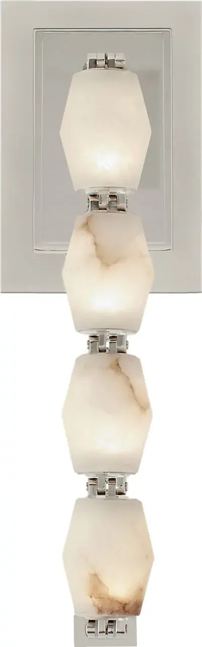 Collier Alabaster 15" Sconce in Polished Nickel - Image 4
