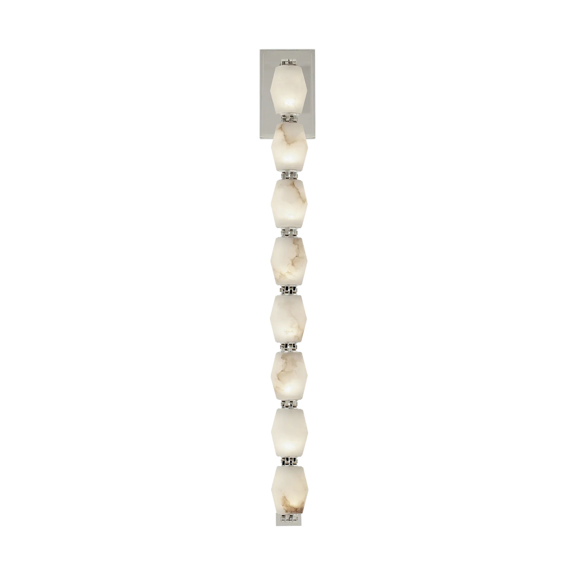 Collier Alabaster 28" Sconce in Polished Nickel
