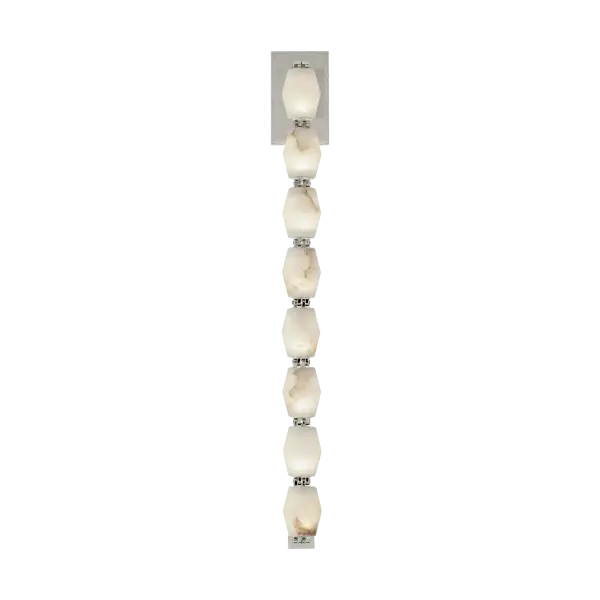 Collier Alabaster 28" Sconce in Polished Nickel - Image 1