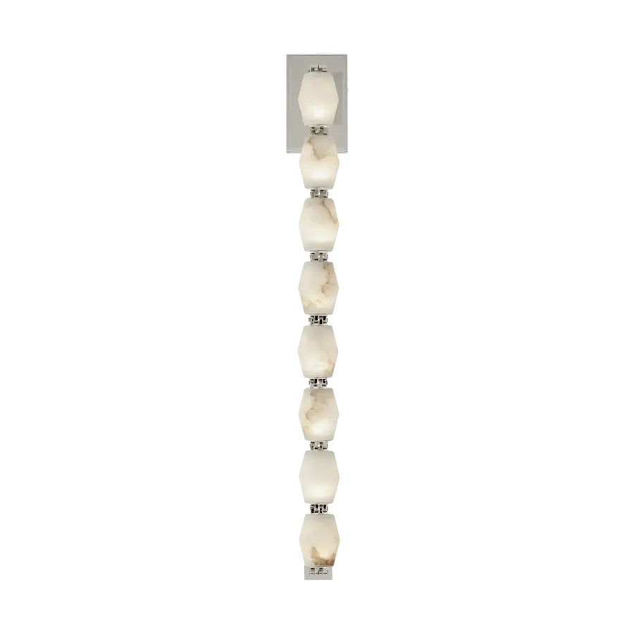 Collier Alabaster 28" Sconce in Polished Nickel - Image 1