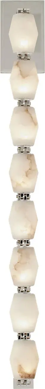 Collier Alabaster 28" Sconce in Polished Nickel - Image 2