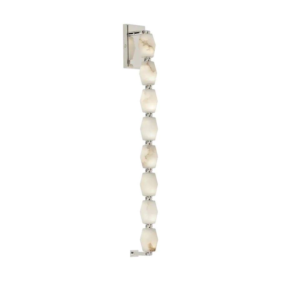Collier Alabaster 28" Sconce in Polished Nickel - Image 3