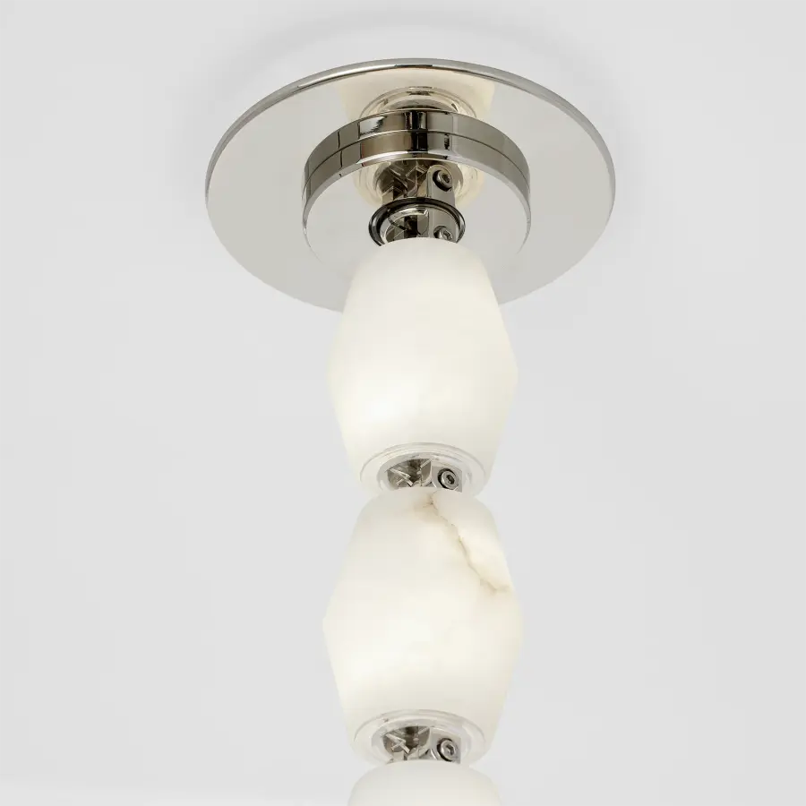Collier Alabaster 28" Sconce in Polished Nickel - Image 4