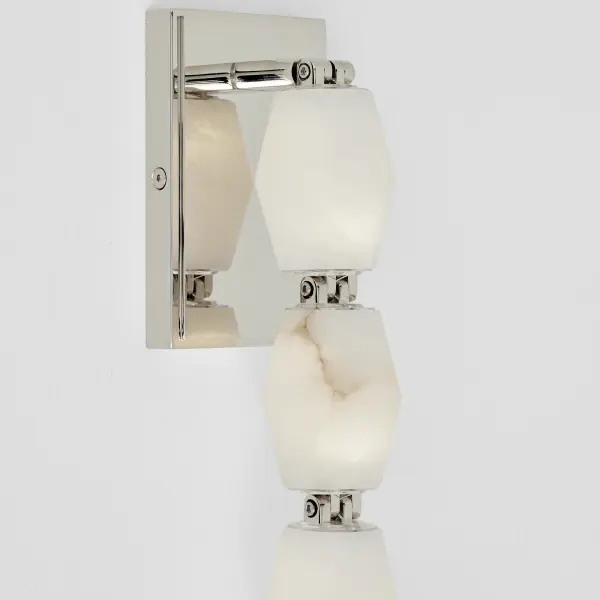 Collier Alabaster 28" Sconce in Polished Nickel - Image 6