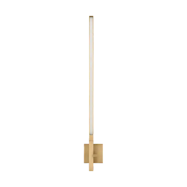 The Cityscape X-Large Sconce combines geometric sophistication with luxurious crystal detailing. Its hand-rubbed antique brass finish and clear crystal elements create a statement piece that elevates both residential and commercial interiors with warm, refined illumination. - alternate view
