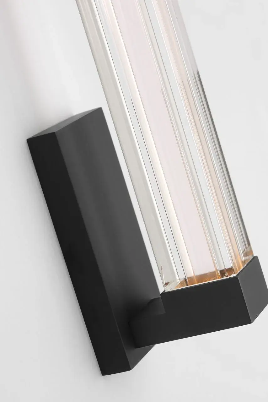 Reiya Square 13" Sconce in Nightshade Black - Image 2