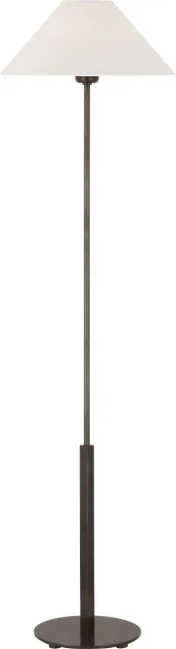 Hackney Cordless Floor Lamp in Bronze with Linen Shade - Image 1