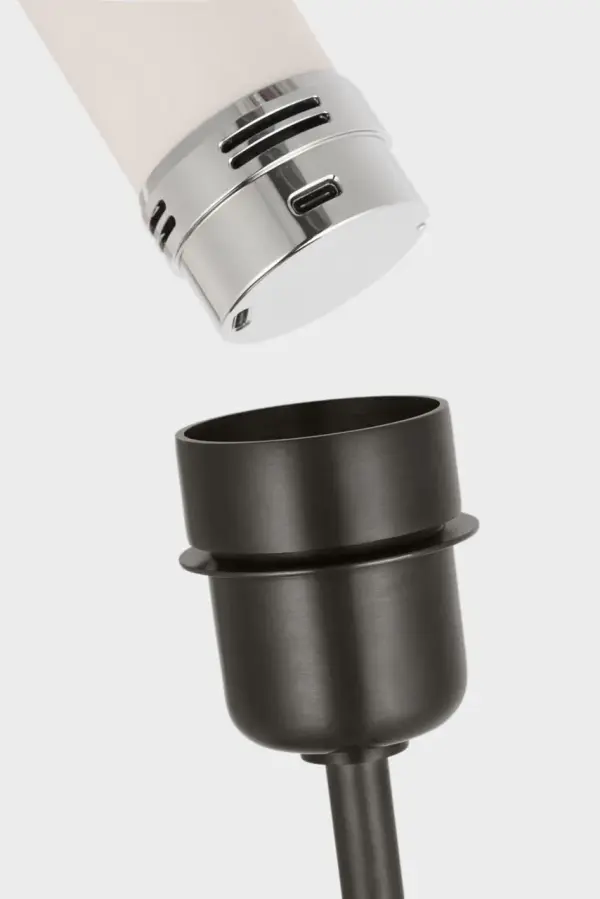 The Hackney Cordless Floor Lamp combines timeless bronze finish with modern cordless technology, offering flexible placement anywhere in your space. The linen shade provides warm, diffused lighting perfect for reading or ambiance. - alternate view