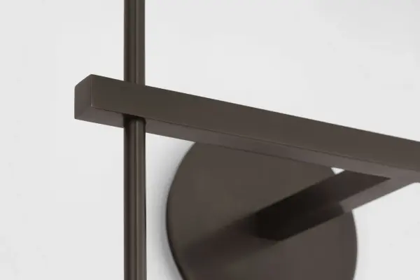 The Hackney 25" Double Tail Sconce combines traditional elegance with versatile styling. Its substantial size and dual-arm design make it ideal for larger walls, while the bronze finish and linen shades provide warm, diffused lighting perfect for living spaces and bedrooms. - alternate view