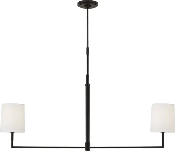 Danica Large Linear Chandelier in Aged Iron - Image 2