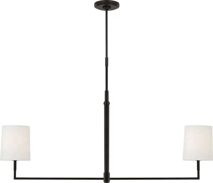 Danica Large Linear Chandelier in Aged Iron - Image 2