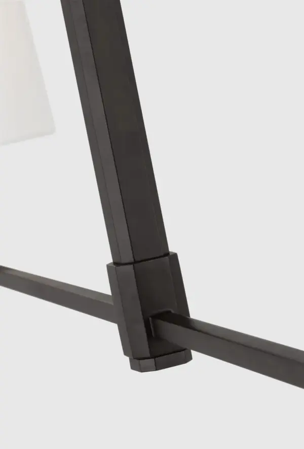 Danica Large Linear Chandelier in Aged Iron - Image 4