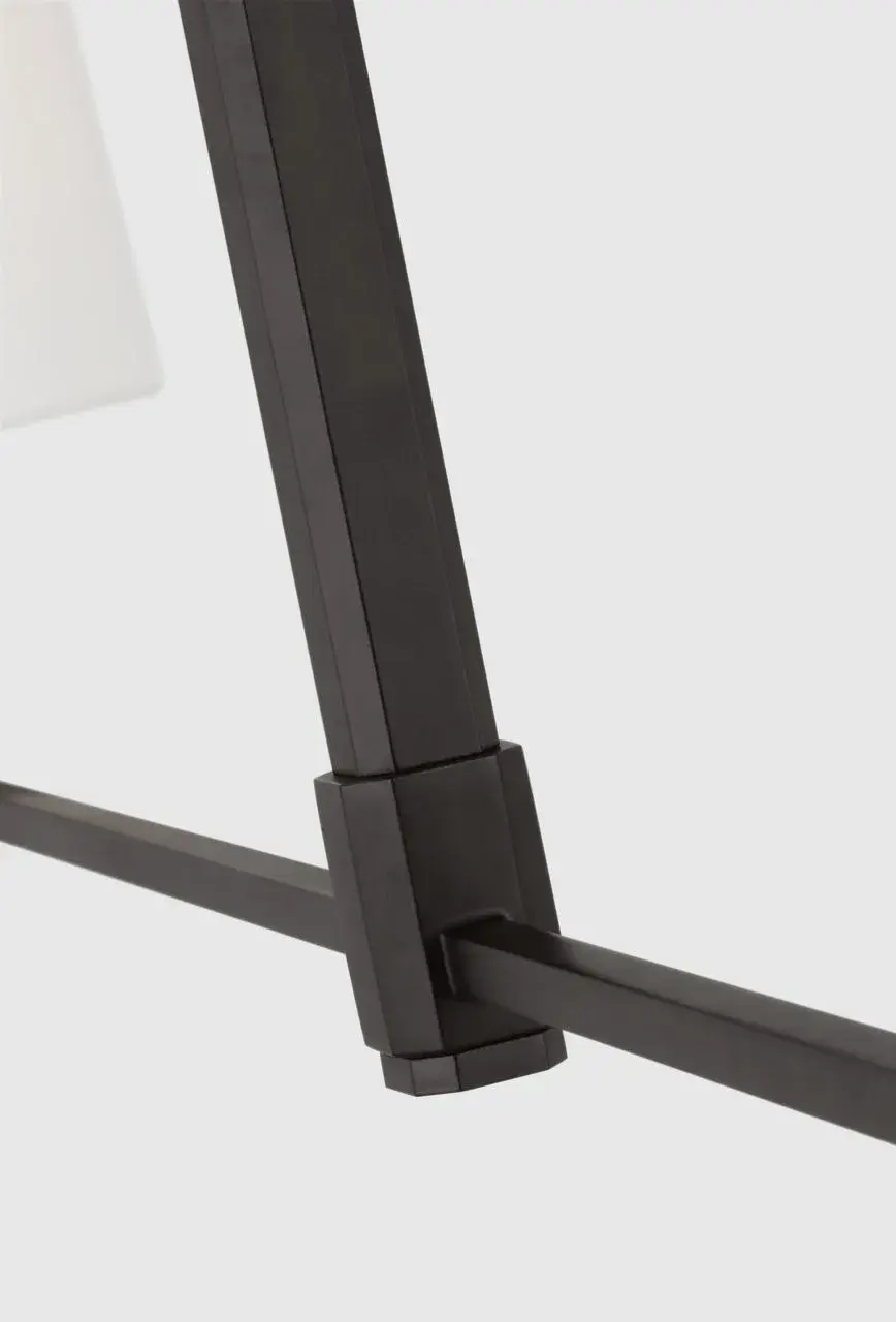 Danica Large Linear Chandelier in Aged Iron - Image 4