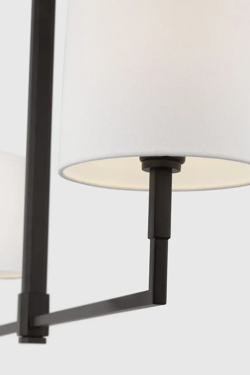 Danica Large Linear Chandelier in Aged Iron - Image 5