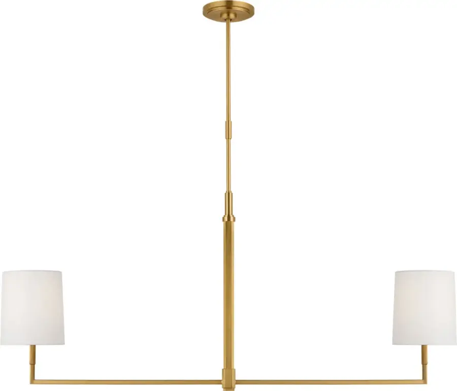Danica Large Linear Chandelier in Burnished Brass - Image 1