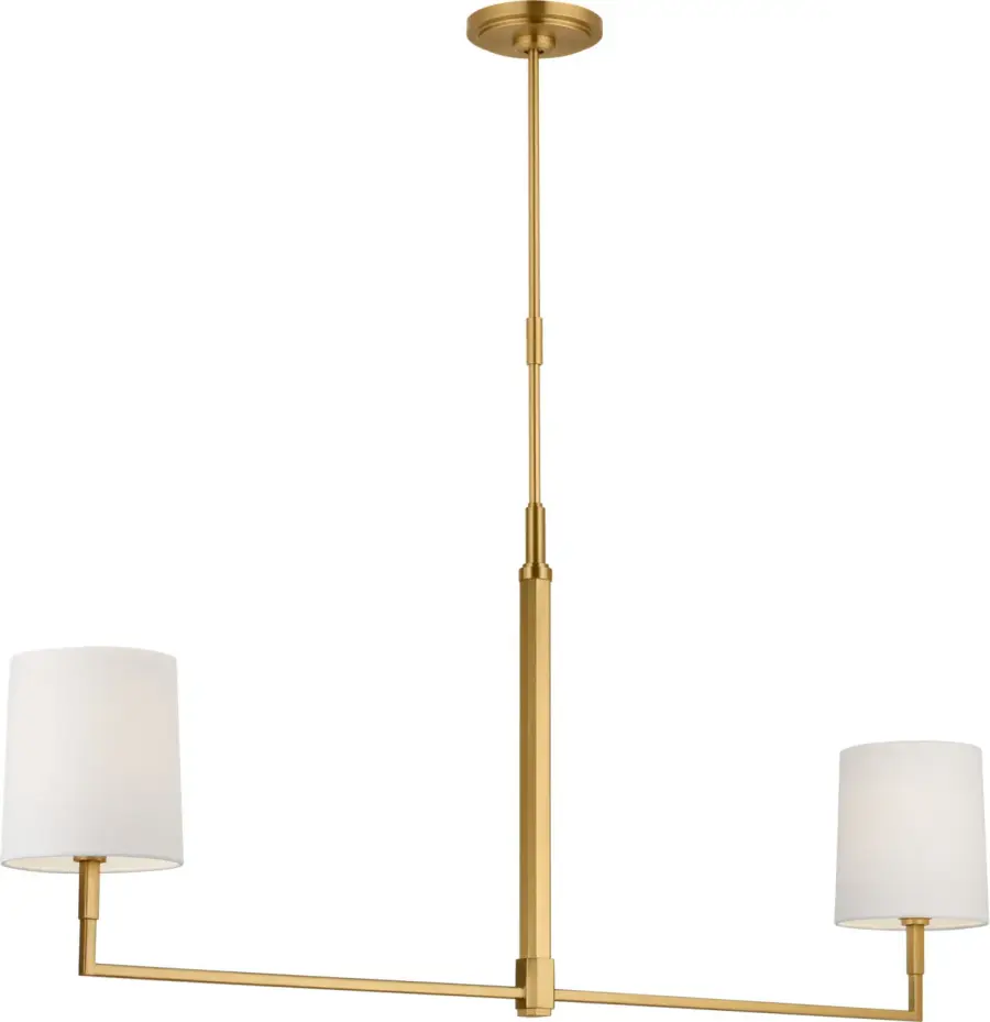 Danica Large Linear Chandelier in Burnished Brass - Image 2