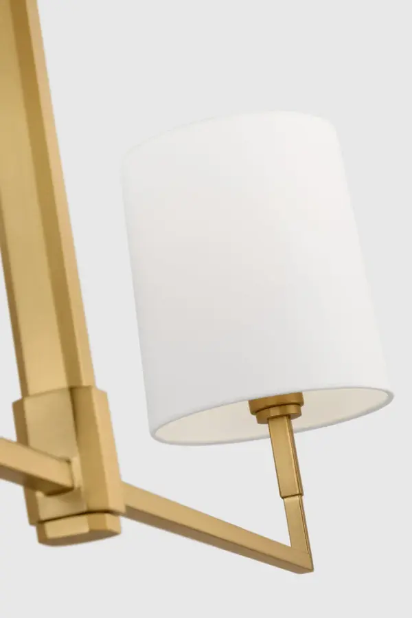 Danica Large Linear Chandelier in Burnished Brass - Image 4