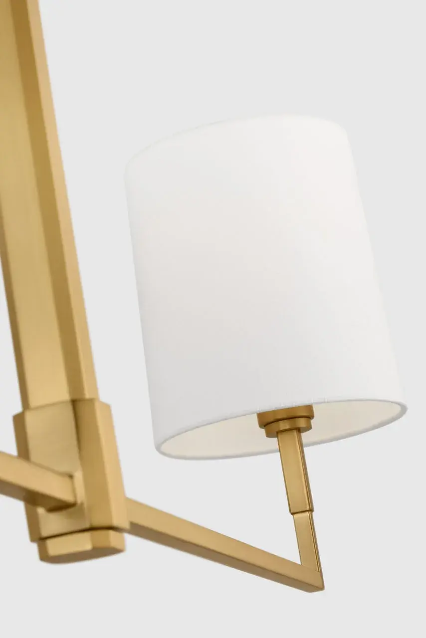 Danica Large Linear Chandelier in Burnished Brass - Image 4
