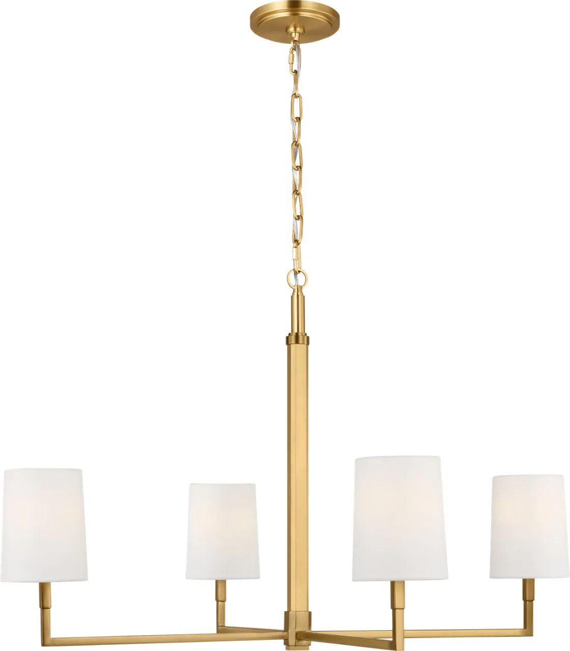 Danica Large Chandelier in Burnished Brass